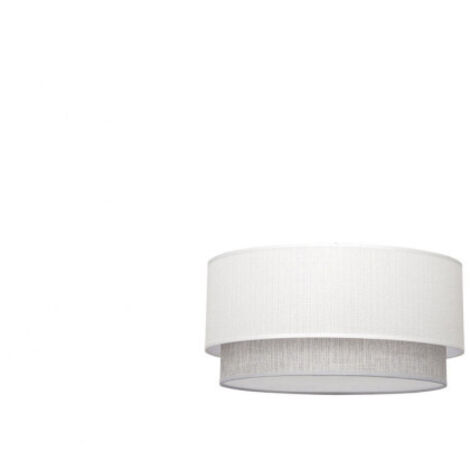 Pantalla pie salon kenya e27 blanco/gris 40dx38dx22h