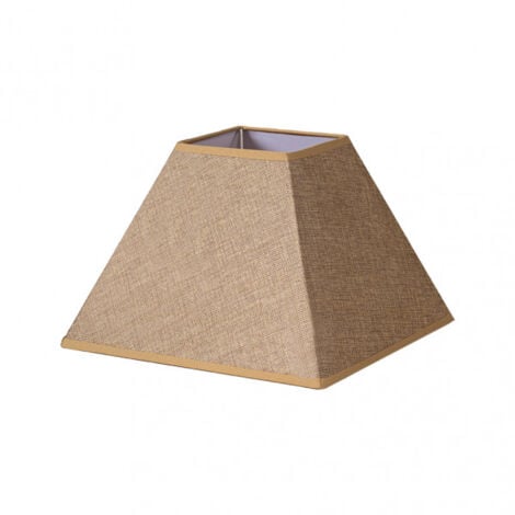 Pantalla piramide divos e27 marron 40dx18dx28h   saco-yute