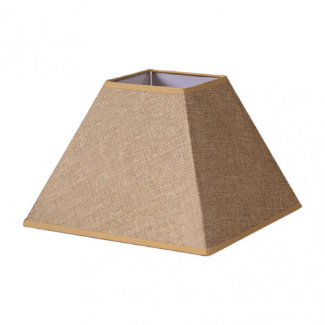 Pantalla piramide divos e27 marron 45dx20dx32h  saco-yute