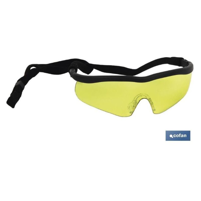 Cofan - gafas seguridad sport ambar uv protection , Gafas protectoras de seguridad en formato transparente con filtro uv para una mayor seguridad.