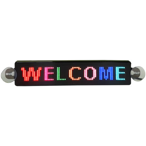 Pantalla RGB programable con USB y Bluetooth para coches, taxis y parasoles delanteros.