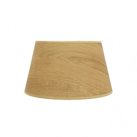 Pantalla salma e27 madera clara 35dx25dx20h conica  abierta