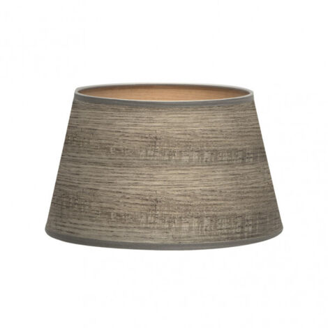 Pantalla salma e27 madera gris 40dx30dx25h conica   abierta