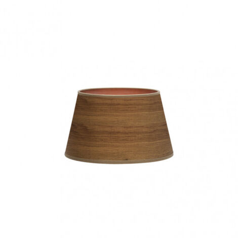 Pantalla salma e27 madera oscura 25dx20dx15h