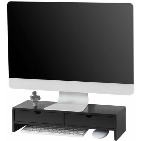 Soporte para TV/Elevador monitor Mueble TV salón cristal blanco 40x25x11 cm  ES68494A