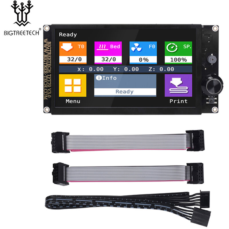 

Pantalla tactil BIGTREETECH TFT43 TFT50 TFT70 V3.0 Compatible con 12864LCD con cable Pantalla de visualizacion de impresora 3D ultra clara de modo