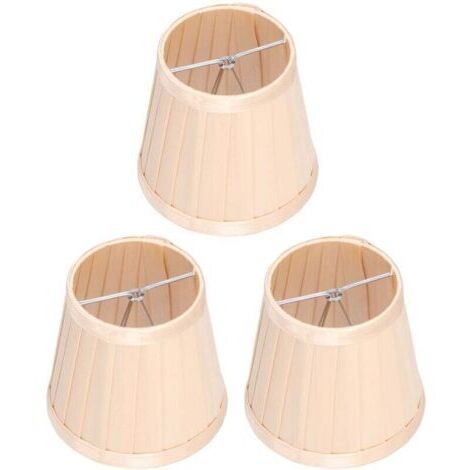 pantallas de tela E14 para sujetar a la cubierta de tela de la lámpara, ideales para candelabros, apliques de pared y decoración de oficinas (color oro claro).