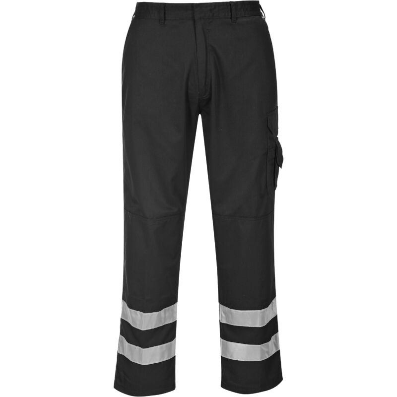 Portwest - Pantalon à genouilères Iona bandes réfléchissantes Noir m