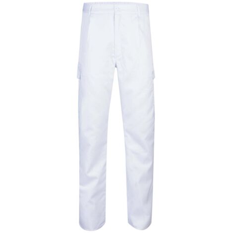 Pantalón Acolchado Multibolsillos Blanco 3XL