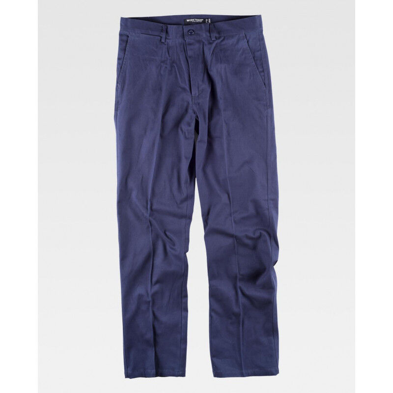 

Pantalón tipo Chino en tejido elástico de algodón B1422 | Azul marino - 48 - Workteam