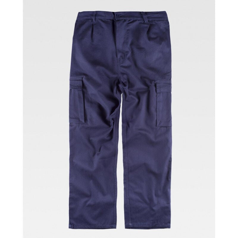 

Pantalón recto de algodón ligero y cintura elástica WORKTEAM B1456 | Azul marino - 40