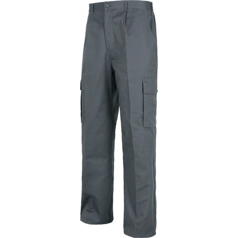 

Pantalón recto de algodón ligero y cintura elástica B1456 | Gris - 44 - Workteam