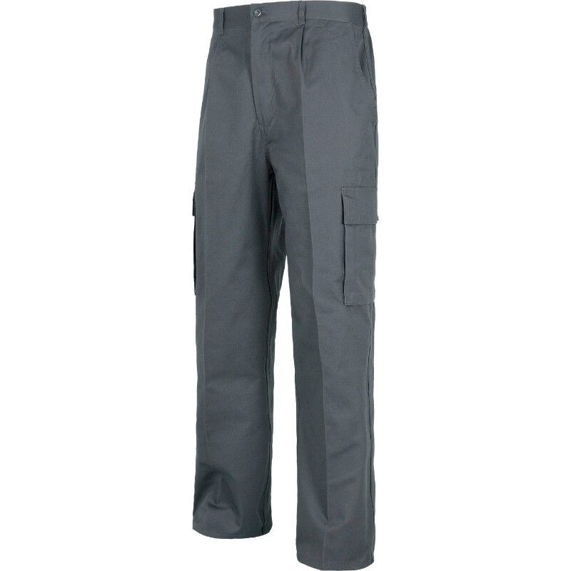 

Pantalón recto de algodón ligero y cintura elástica WORKTEAM B1456 | Gris - 58