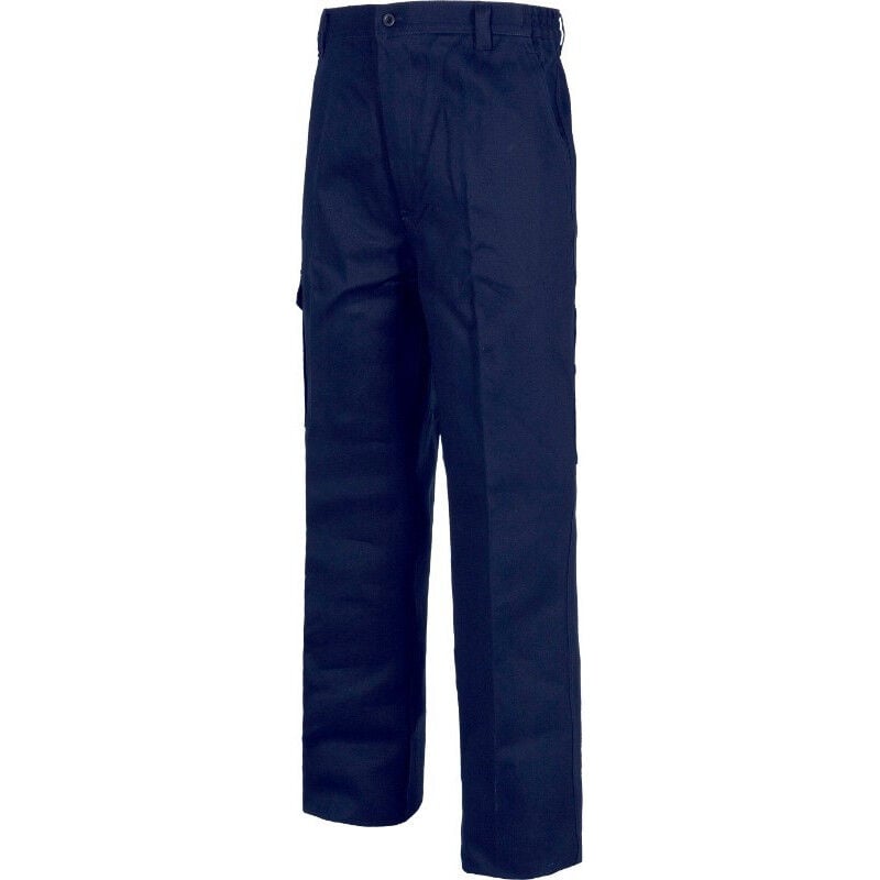 

Pantalón recto multibolsillos de algodón grueso B1455 | Azul marino - 56 - Workteam