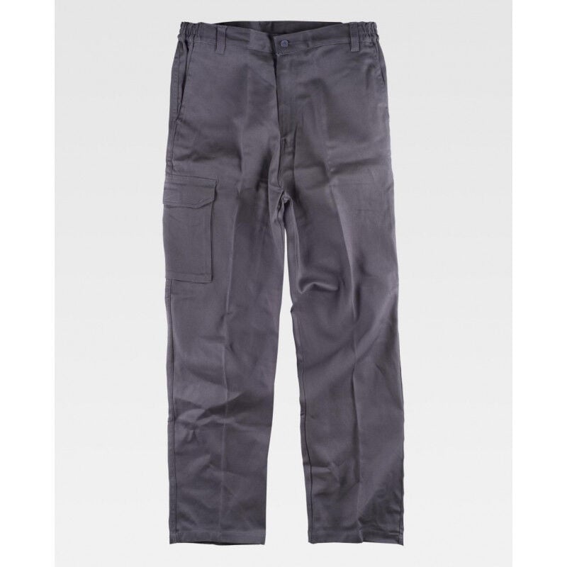 

Pantalón recto multibolsillos de algodón grueso B1455 | Gris - 52 - Workteam
