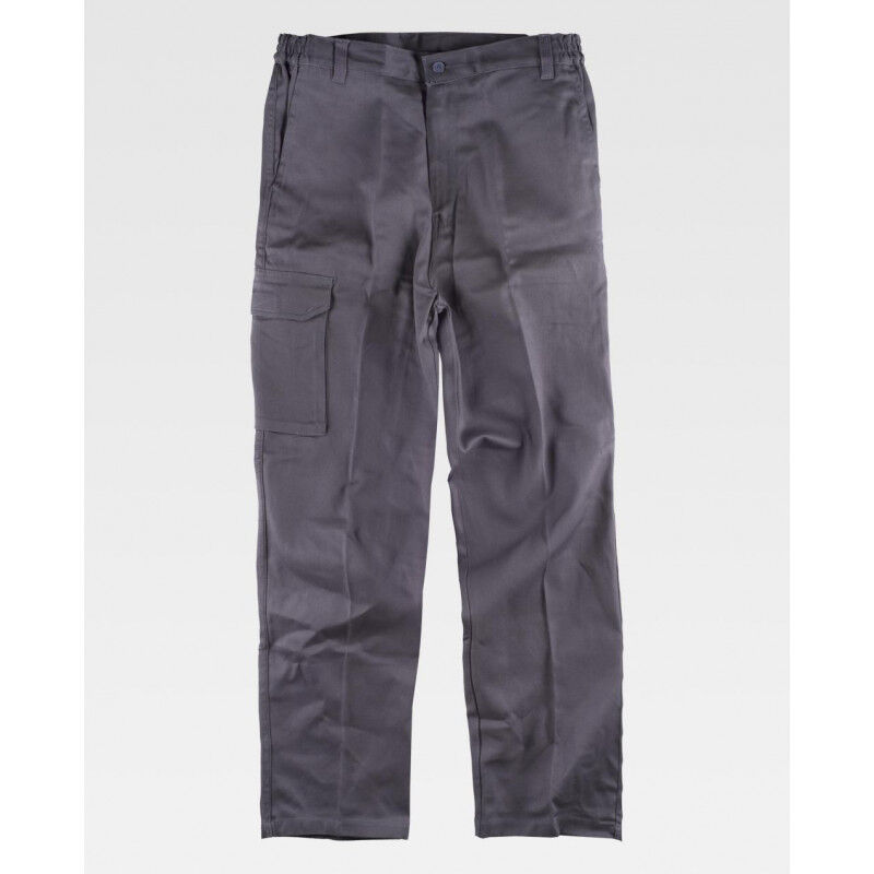 

Pantalón recto multibolsillos de algodón grueso B1455 | Gris - 56 - Workteam