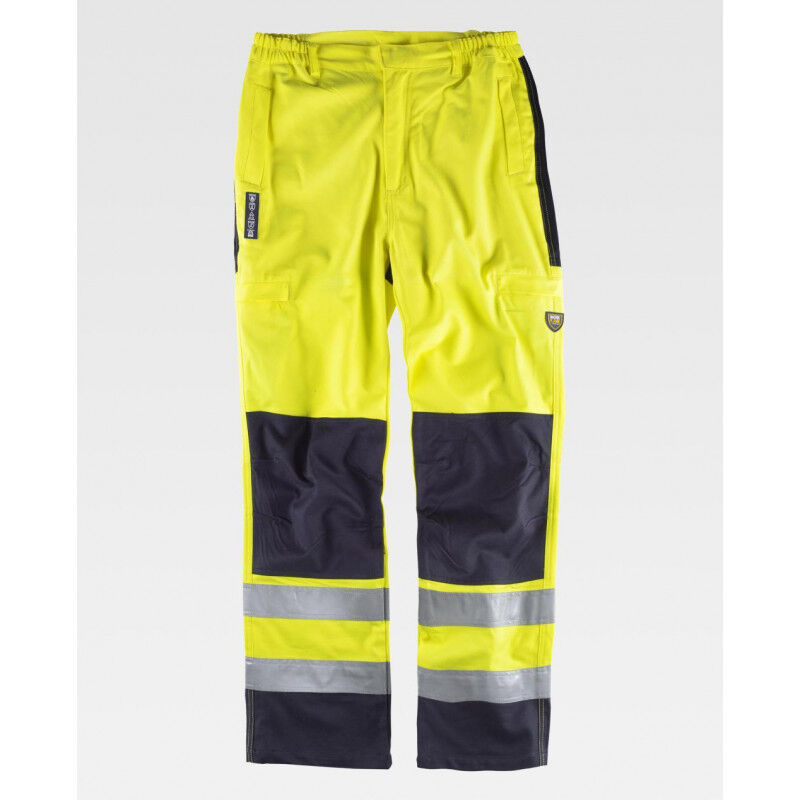 

Pantalón ignífugo para soldadura de alta visibilidad WORKTEAM Work Flame B1492 | XL - Amarillo A.V.+Marino