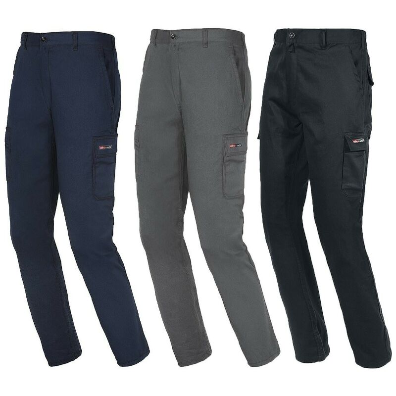 

Pantalón de Trabajo Easy Stretch 8038B Multibolsillos Industrial Color lista - Azul, Tallas letra - L