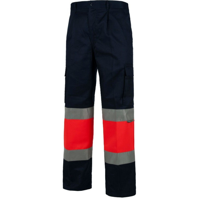 

Pantalón combinado con alta visibilidad y cintas reflectantes WORKTEAM C4057 | 52 - Marino+Rojo A.V.