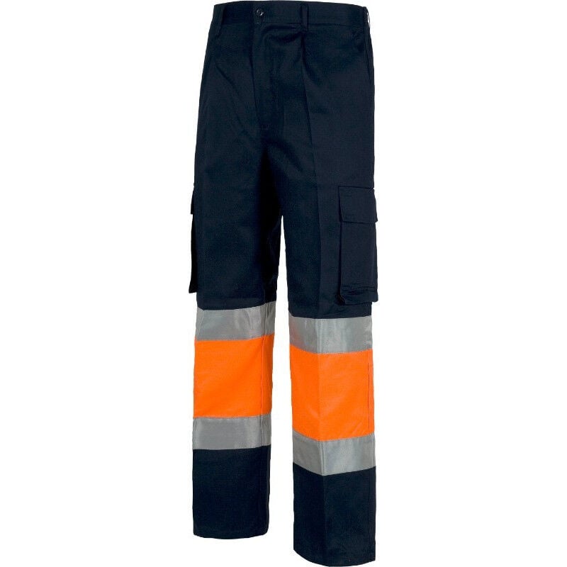 

Pantalón recto de Alta Visibilidad con bolsillos inclinados WORKTEAM C4019 | 54 - Marino+Naranja A.V.