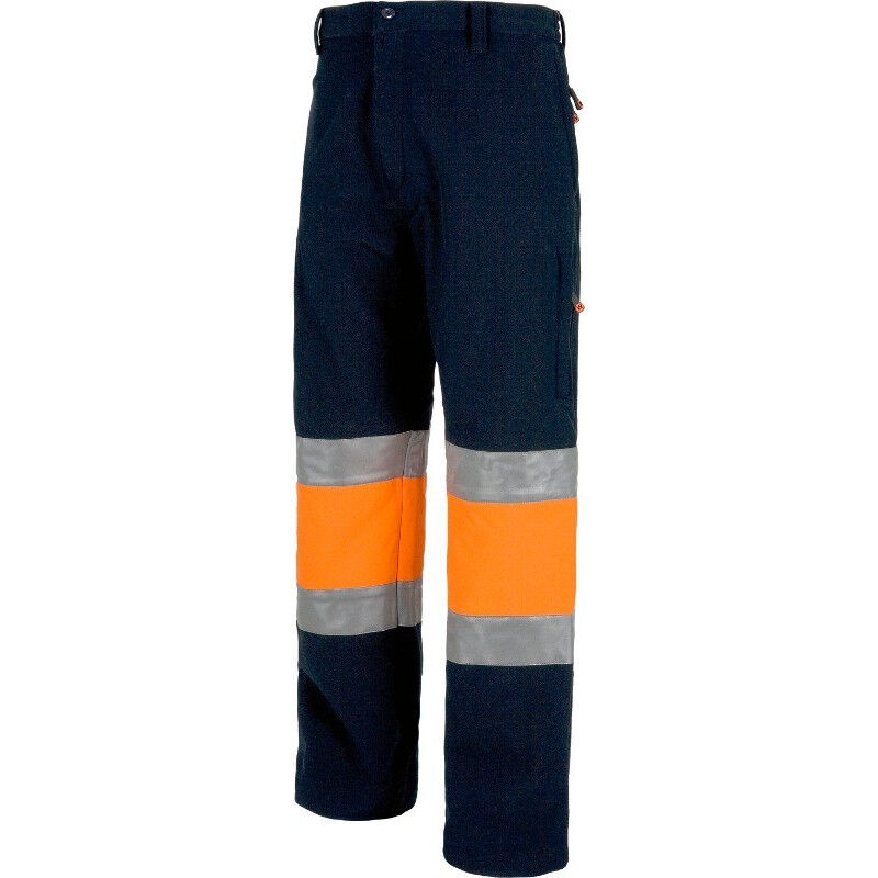 

Workteam - Pantalón Workshell combinado con alta visibilidad y bolsillos internos S9820 | L - Marino+Naranja A.V.