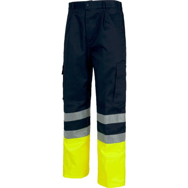 

Pantalón con refuerzos combinado con alta visibilidad y cintas reflectantes WORKTEAM C4014 | 40 - Marino+Amarillo A.V.