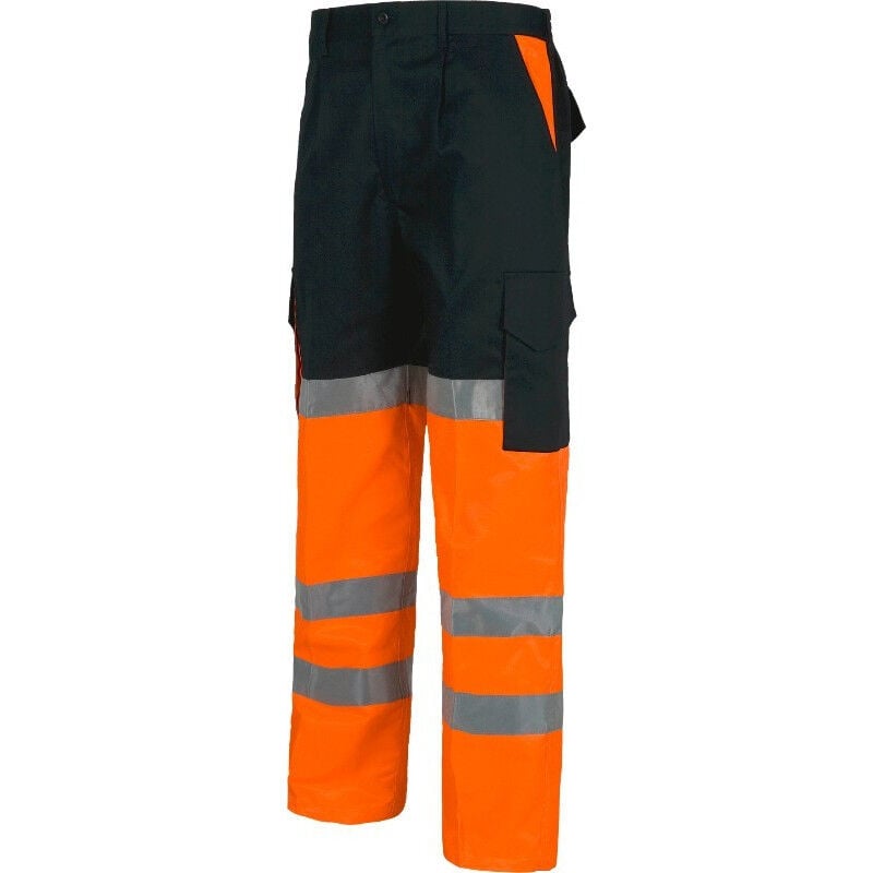

Pantalón de alta visibilidad con bolsos de apertura inclinados C3214 | 54 - Marino+Naranja A.V. - Workteam
