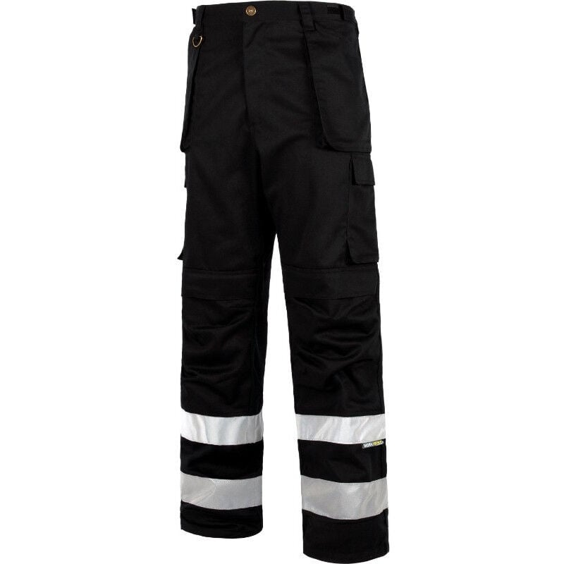 

Pantalón de Alta Visibilidad con bolsillos para rodilleras WORKTEAM C2911 | Negro - 40