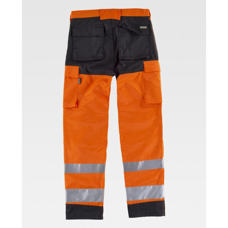 

Pantalón de alta visibilidad de triple costura combinado WORKTEAM C2912 | 42 - Naranja A.V.+ Negro