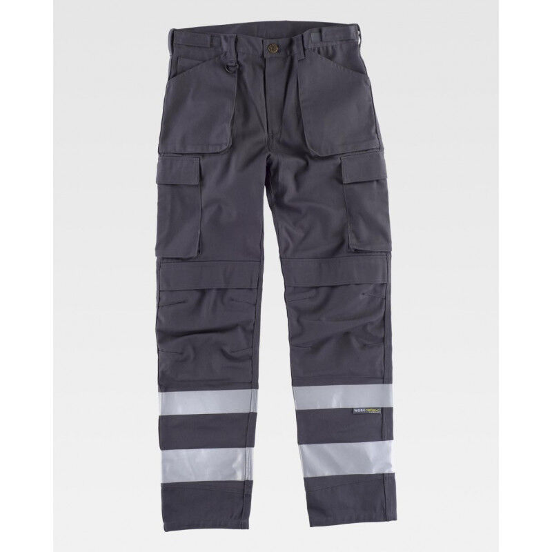 

Pantalón de Alta Visibilidad con bolsillos para rodilleras WORKTEAM C2911 | Gris - 44