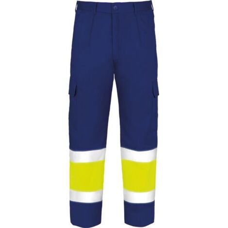 Pantalon Alta Visibilidad Vesin Amarillo fluor-Azul Marino50Amarillo fluor-Azul Marino 50
