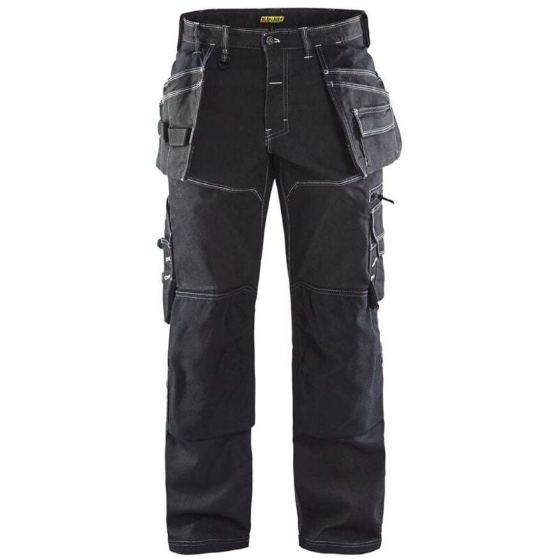 Blaklader - Pantalon de travail multipoches artisan X1900 stretch genoux préformés Noir 54