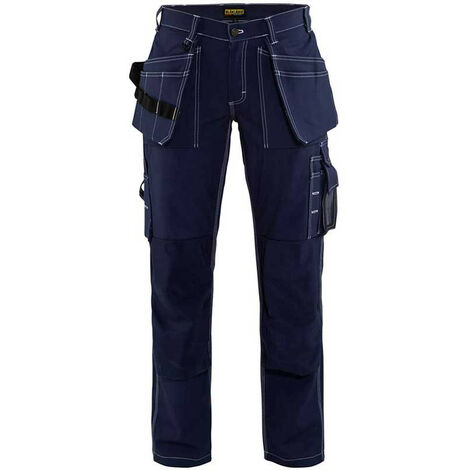 Pantalon artisan femme BLAKLADER 1545 - Bleu foncé - 40 - Jambes standards