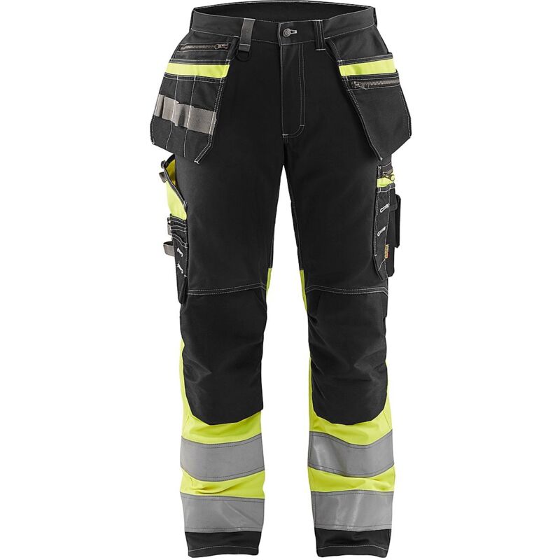 Pantalon de travail haute visibilité stretch 1794 - Noir/Jaune fluo m - FR(42) - SE(C48) - Longues