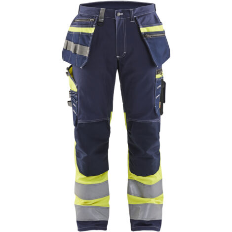 Pantalon artisan haute visibilité +stretch 1794 Marine/Jaune fluo Blaklader - 179413708833C   48