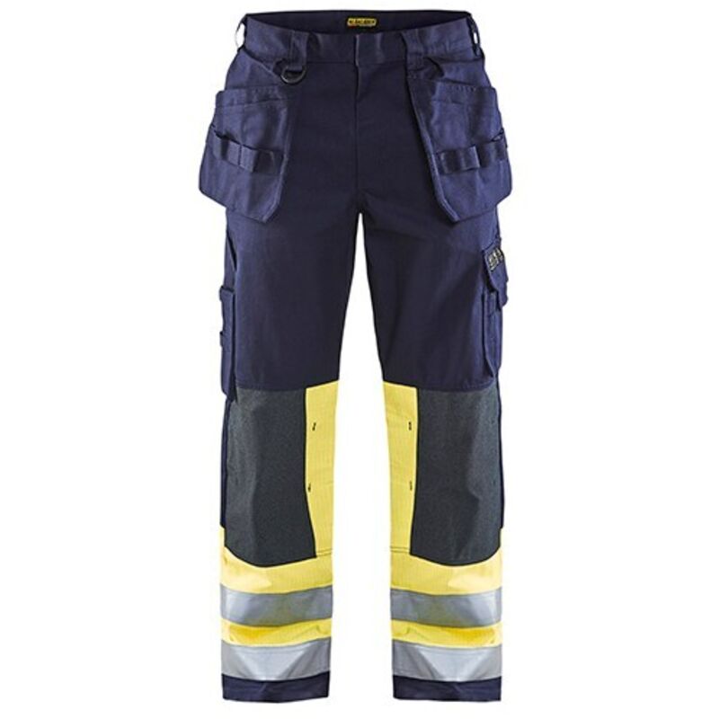 Pantalon de travail pour artisan Multinormes 1479 - Marine/Jaune fluo m - FR(44) - SE(C50) - Standards