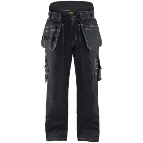 Pantalon artisan multipoches doublé hiver Blaklader 100% coton croisé Noir 56