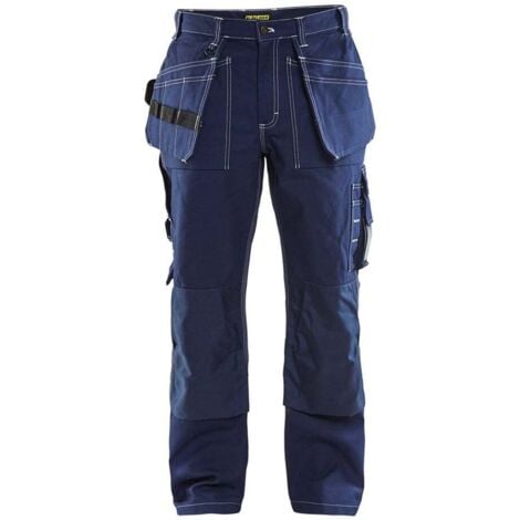 Pantalon de travail Blaklader artisan 100% coton croisé Marine 54