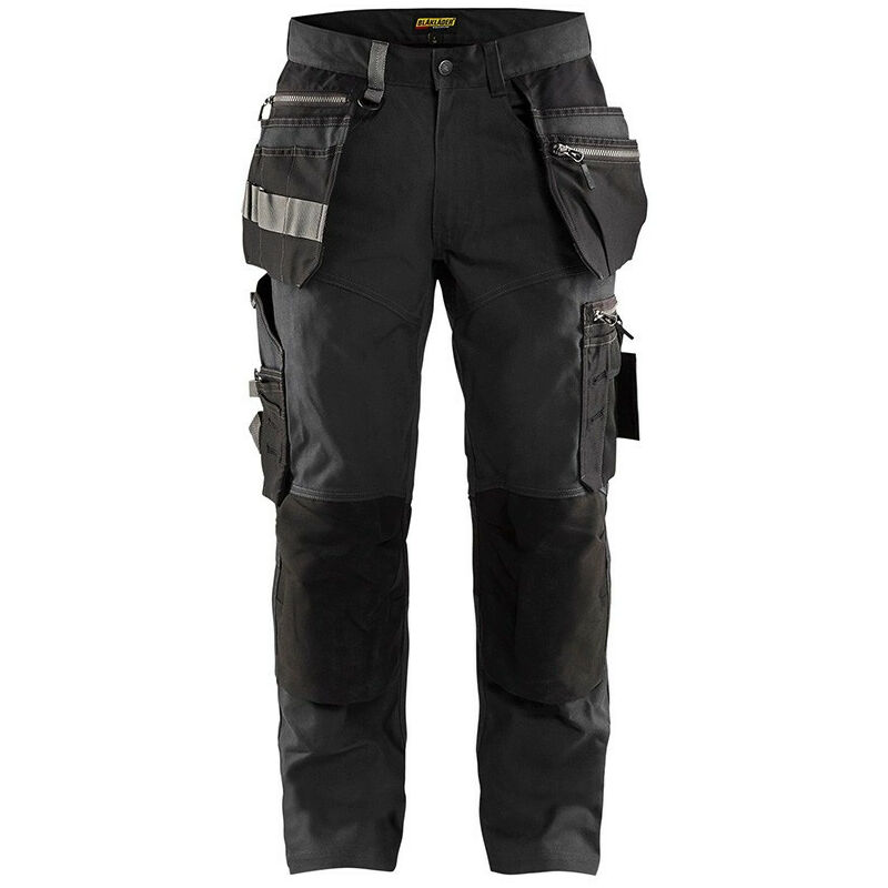 Pantalon de travail artisan +stretch Blaklader 1590 - Gris foncé - 42 - Jambes courtes - Gris foncé