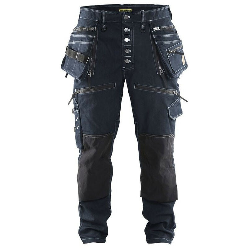 Jean de travail slim X1900 Artisan Cordura Stretch Blaklader 1999 - Bleu foncé - 42 - Jambes longues