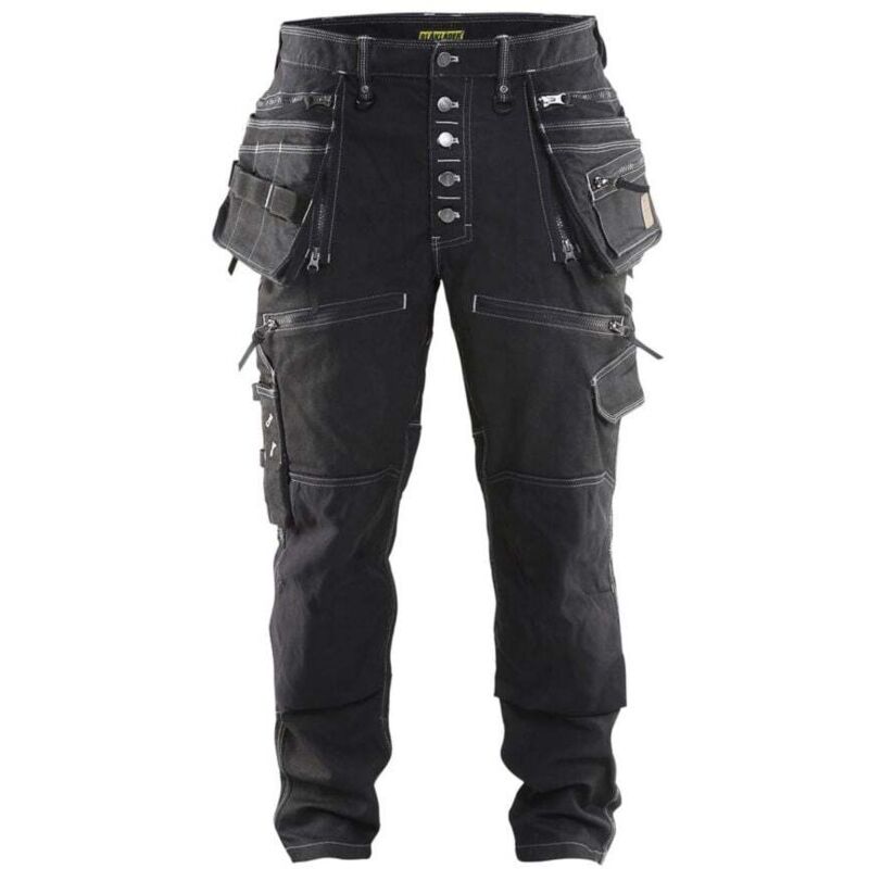 Blaklader - Pantalon de travail multipoches artisan X1900 cordura denim stretch Noir 54