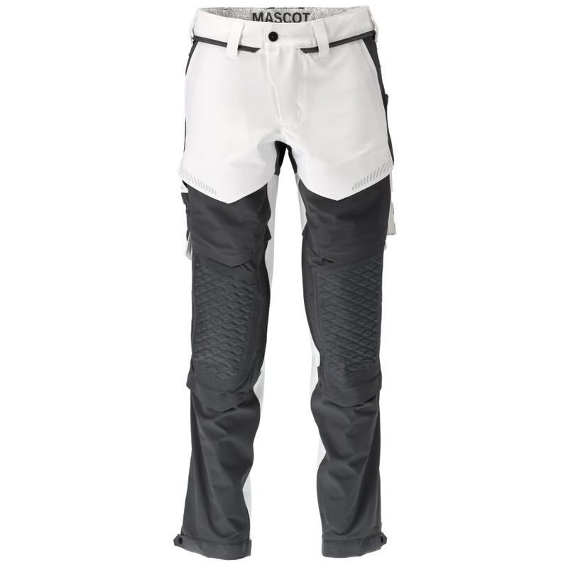 Pantalon avec poches genouillères Mascot Ultimate - Léger et hydrofuge - 22279-605-Blanc/Gris-41