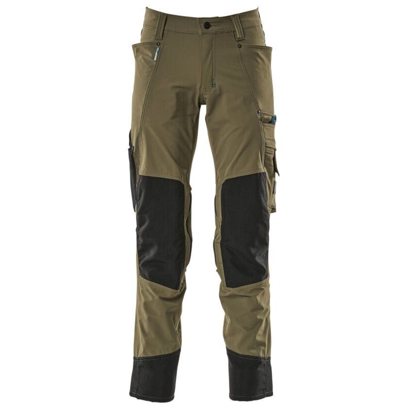 Pantalon avec poches genouillères MASCOT Ultimate stretch - 17179-311-Vert foncé-82-43