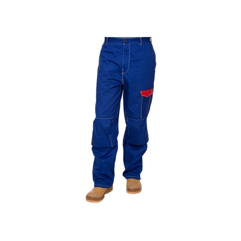 

Weldas - Pantalón para soldador azul ignífugo Fire Fox | L