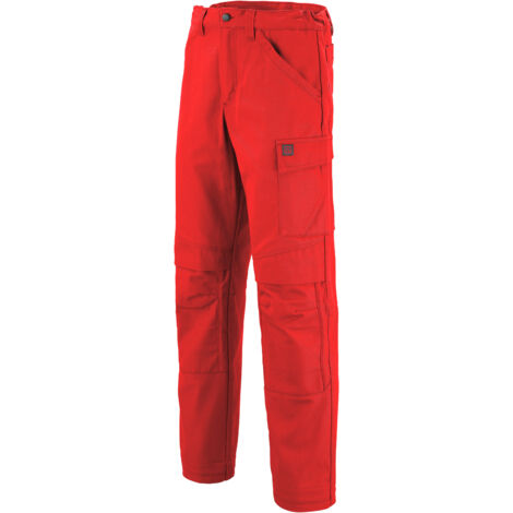 PANTALON BASALTE COTON/POLYESTER ROUGE XS - FR(36-38)