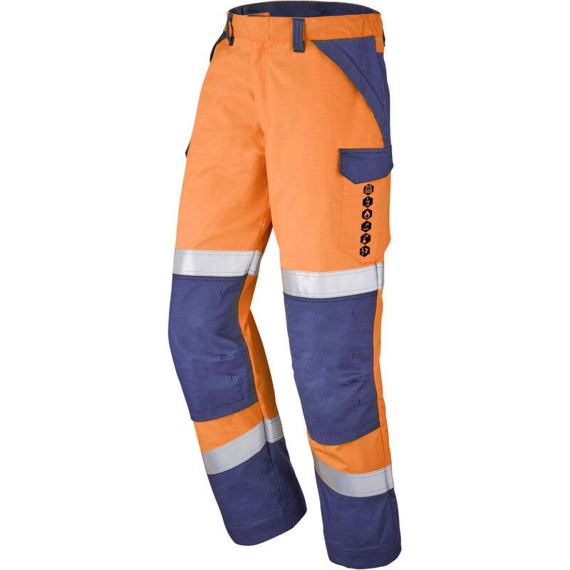 Pantalon multirisque hv escorial orange/marine - T2 Cepovett
