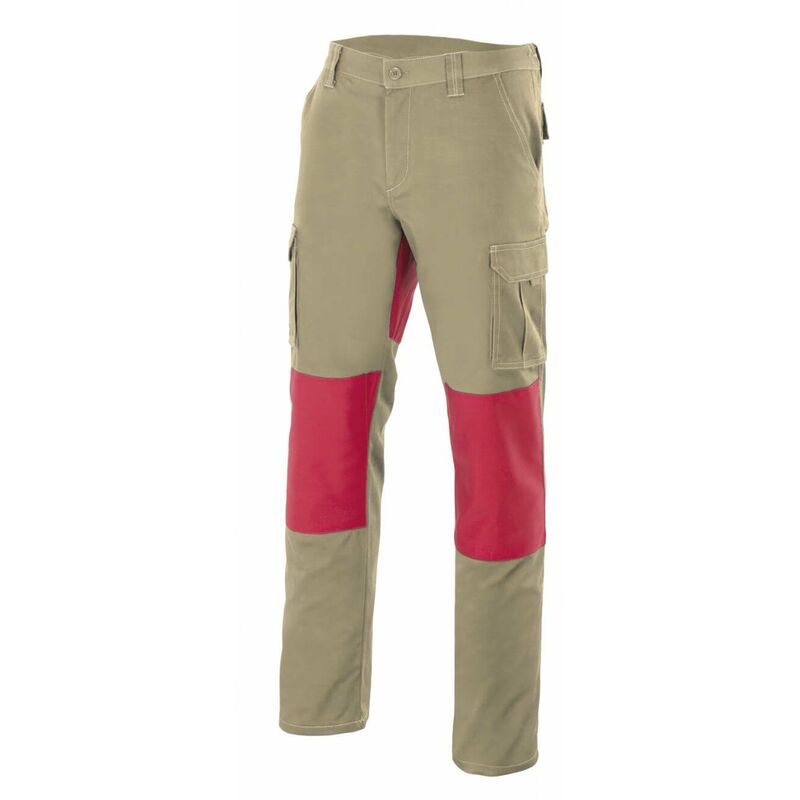 

Pantalón beige arena multibolsillos de corte Slim Fit combinado Serie R103001 | 38 - Beige arena / Naranja - Velilla