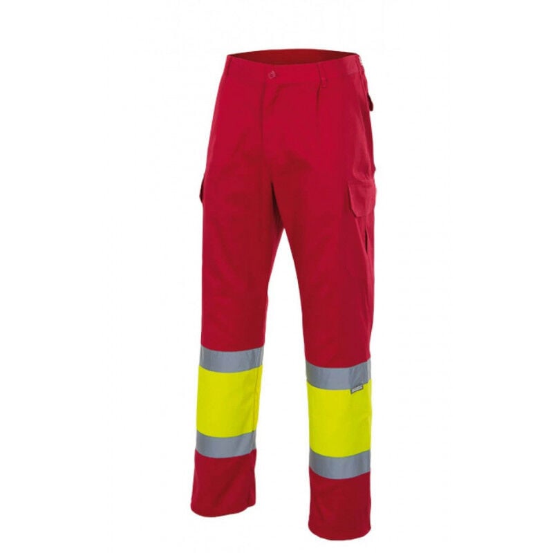 

Pantalón bicolor de alta visibilidad con cintura elástica Multibolsillos VELILLA Serie 157 | Rojo / Amarillo flúor - 5XL