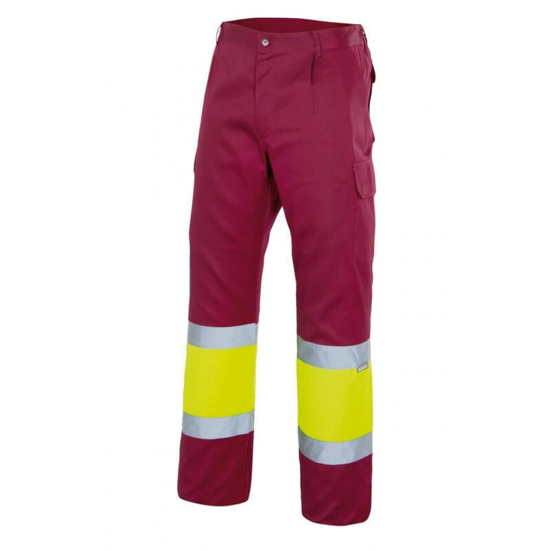 

Pantalón bicolor de alta visibilidad con cintura elástica Multibolsillos VELILLA Serie 157 | 4XL - Granate / Amarillo flúor