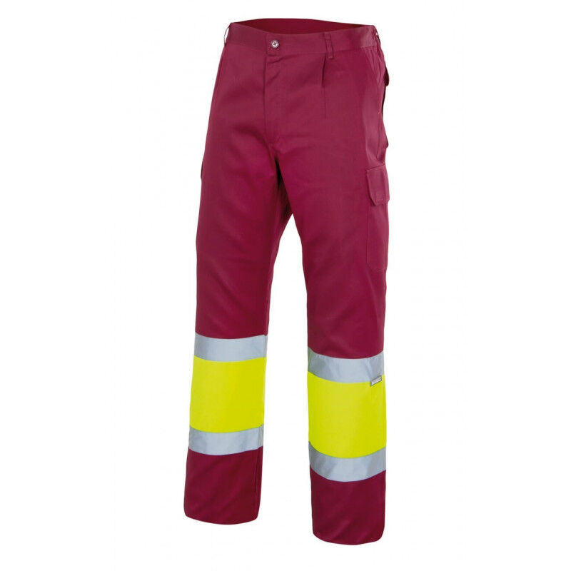 

Pantalón bicolor de alta visibilidad con cintura elástica Multibolsillos VELILLA Serie 157 | Granate / Amarillo flúor - 5XL